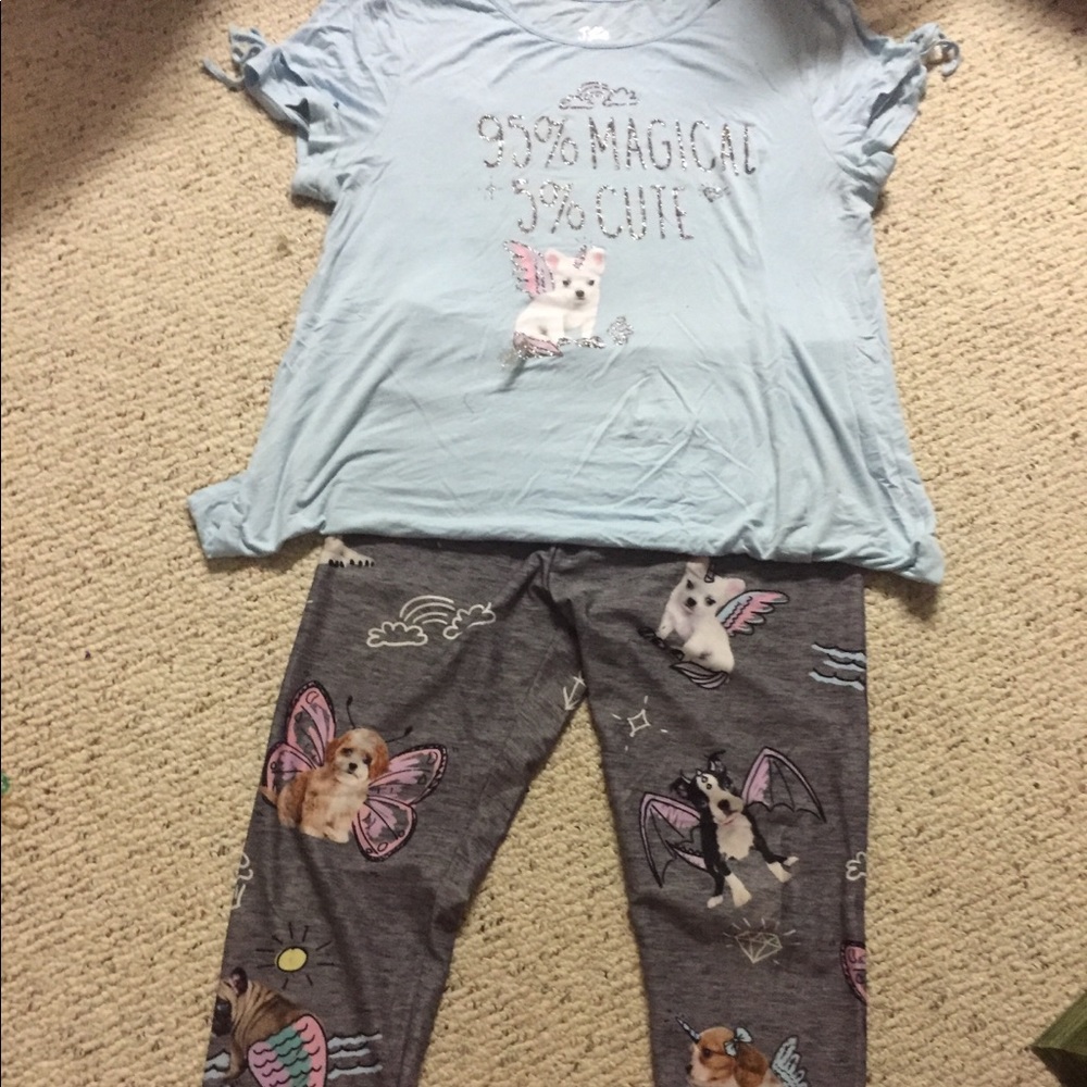 Girls plus size Justice outfit